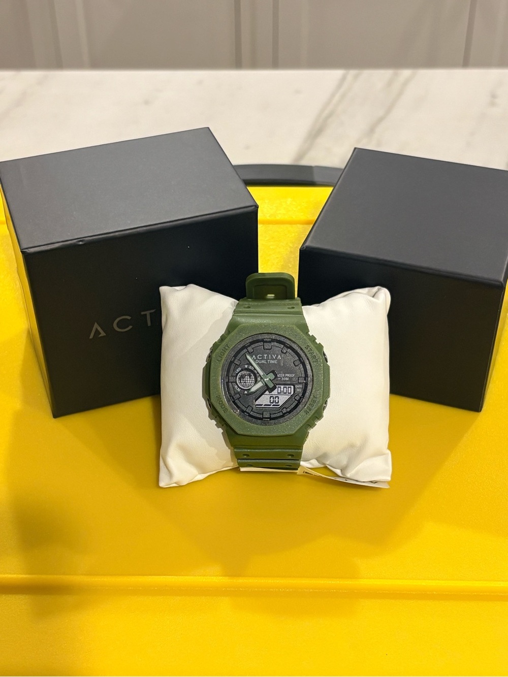 Activa Army Green Digital-Analog Sport Watch